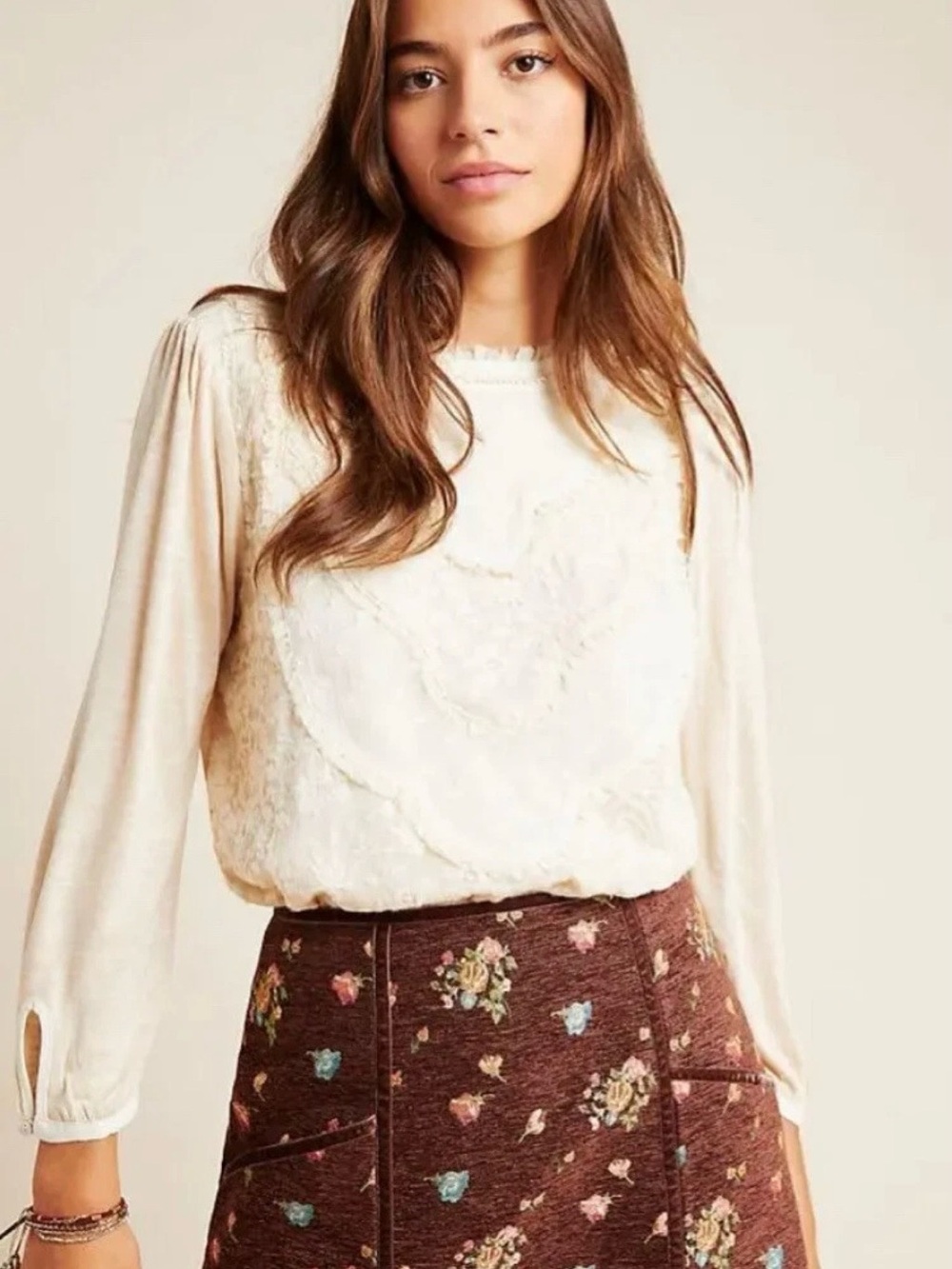 ANTHROPOLOGIE Tiny Finja
Embroidered Blouse M
Romantic Victorian